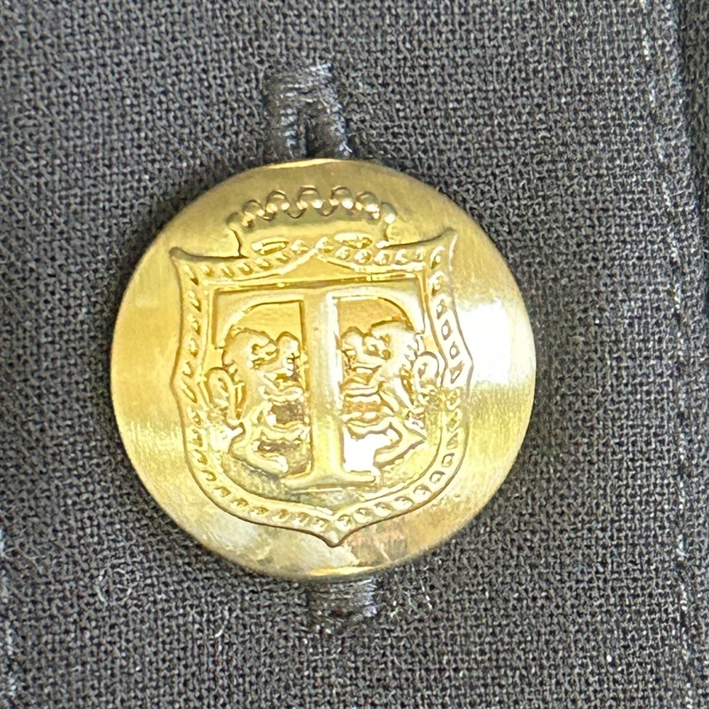 Talbots Petite Button Side Split A-Line Black Mid… - image 8